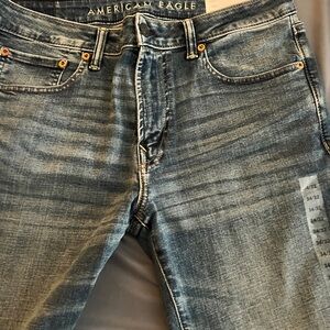 American Eagle Outfitters Men's Distressed Blue Jeans